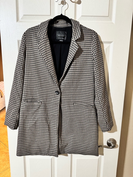 Sanctuary Jackets & Blazers - Sanctuary Black & White Houndstooth Single-Button Blazer Coat